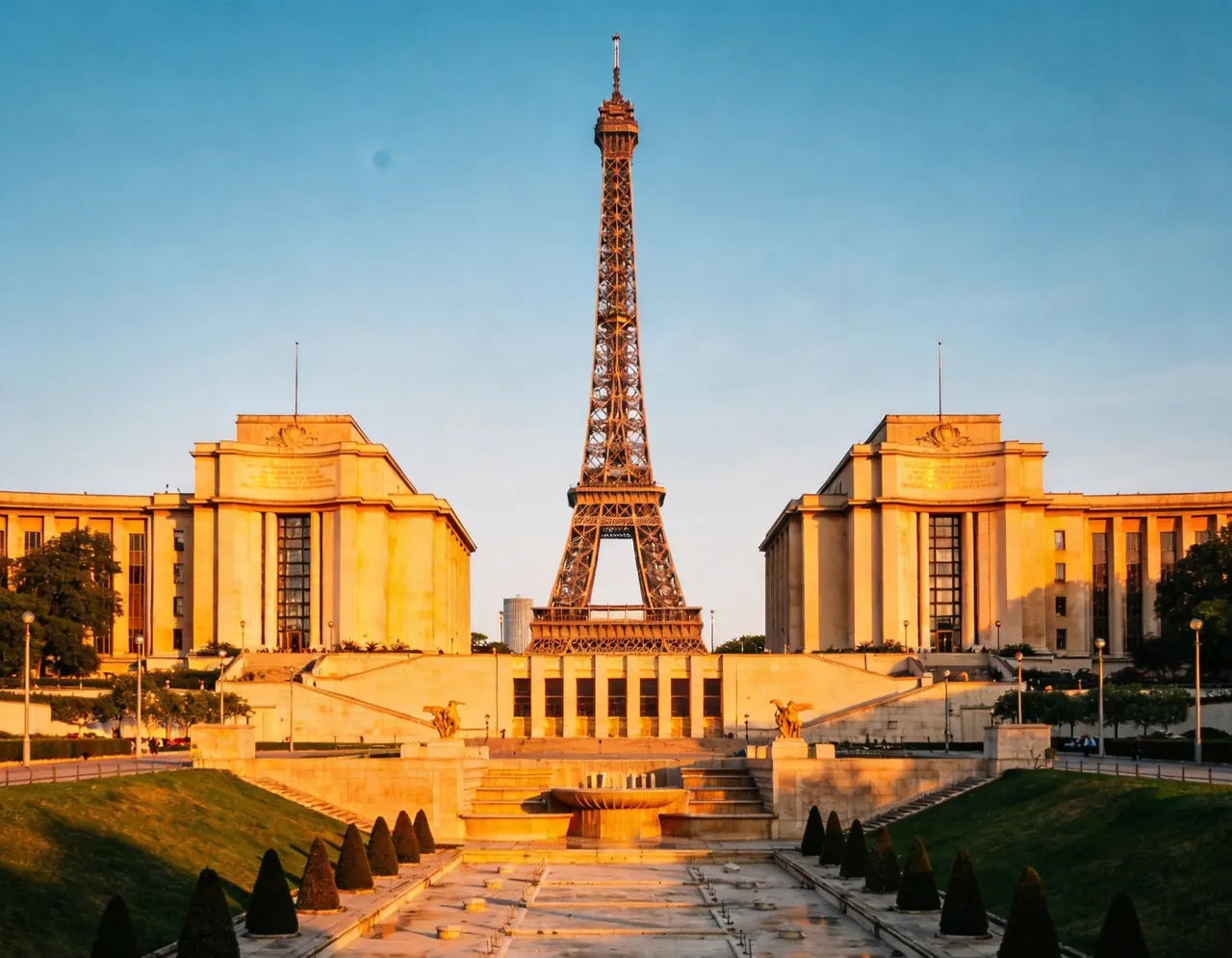 Paris Eiffel Tower city light scene for AI pet travel photos