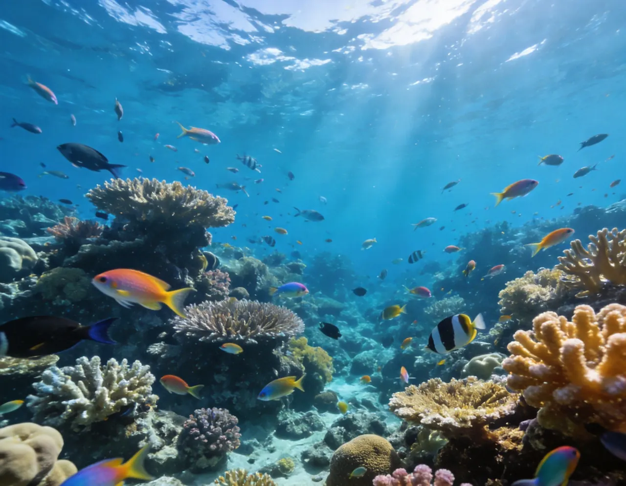 Great Barrier Reef atmospheric destination scene for pet portraits