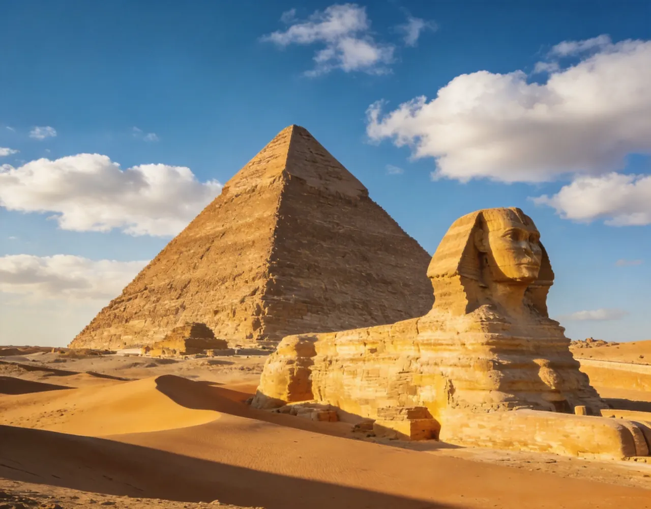 Great Pyramid dramatic travel backdrop for pets