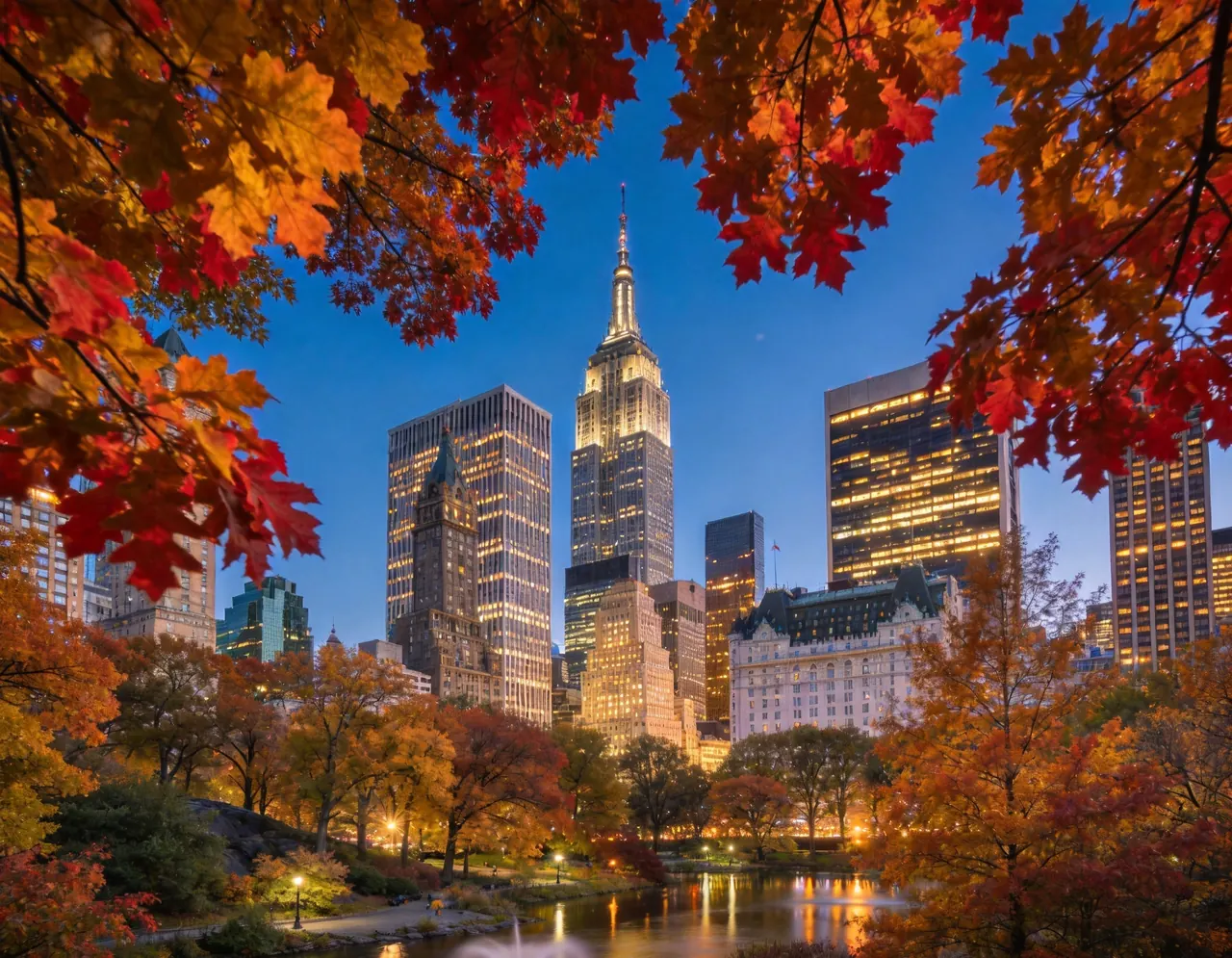 Manhattan Skyline travel scene for an AI dog or cat portrait