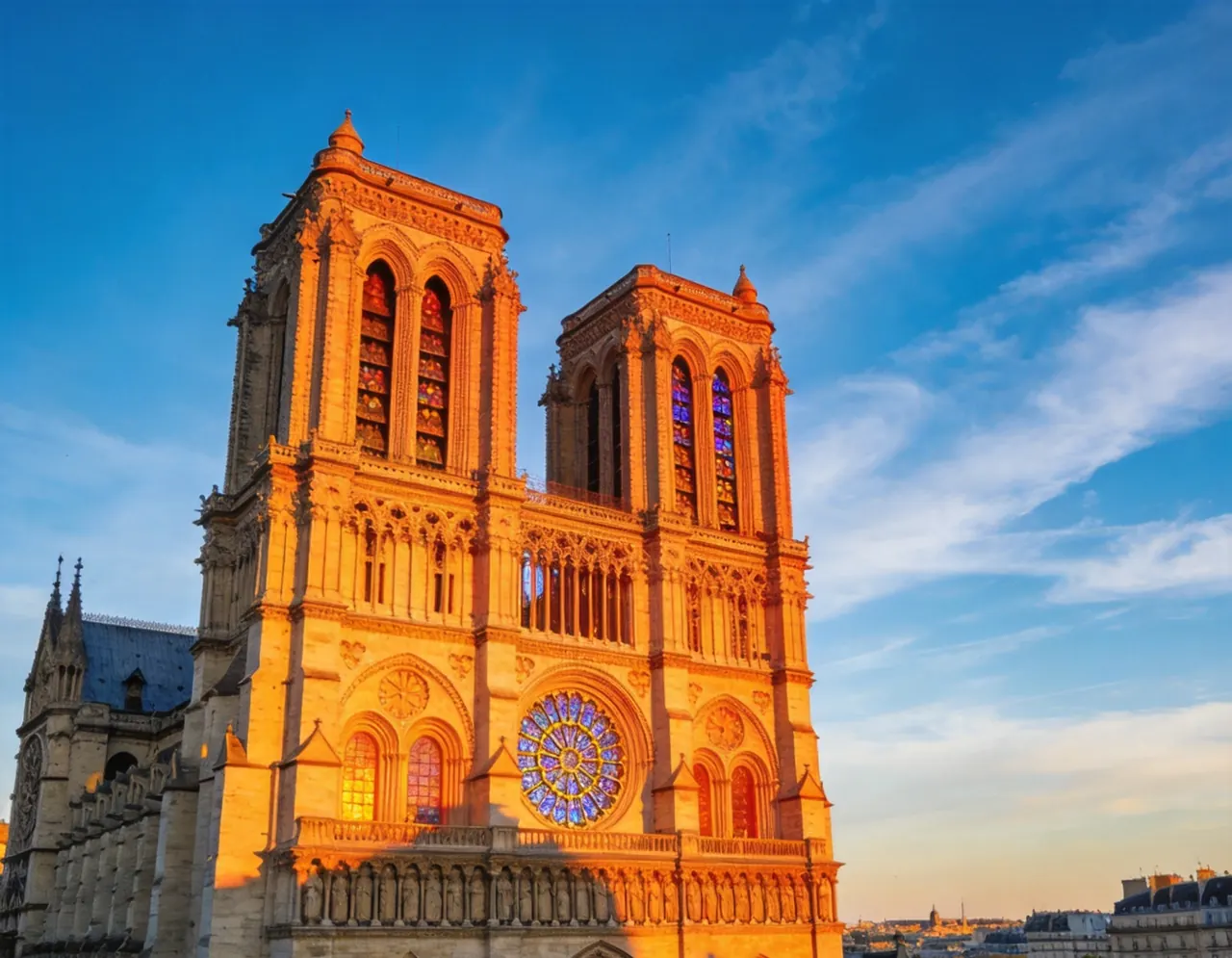 Notre Dame travel scene for an AI dog or cat portrait