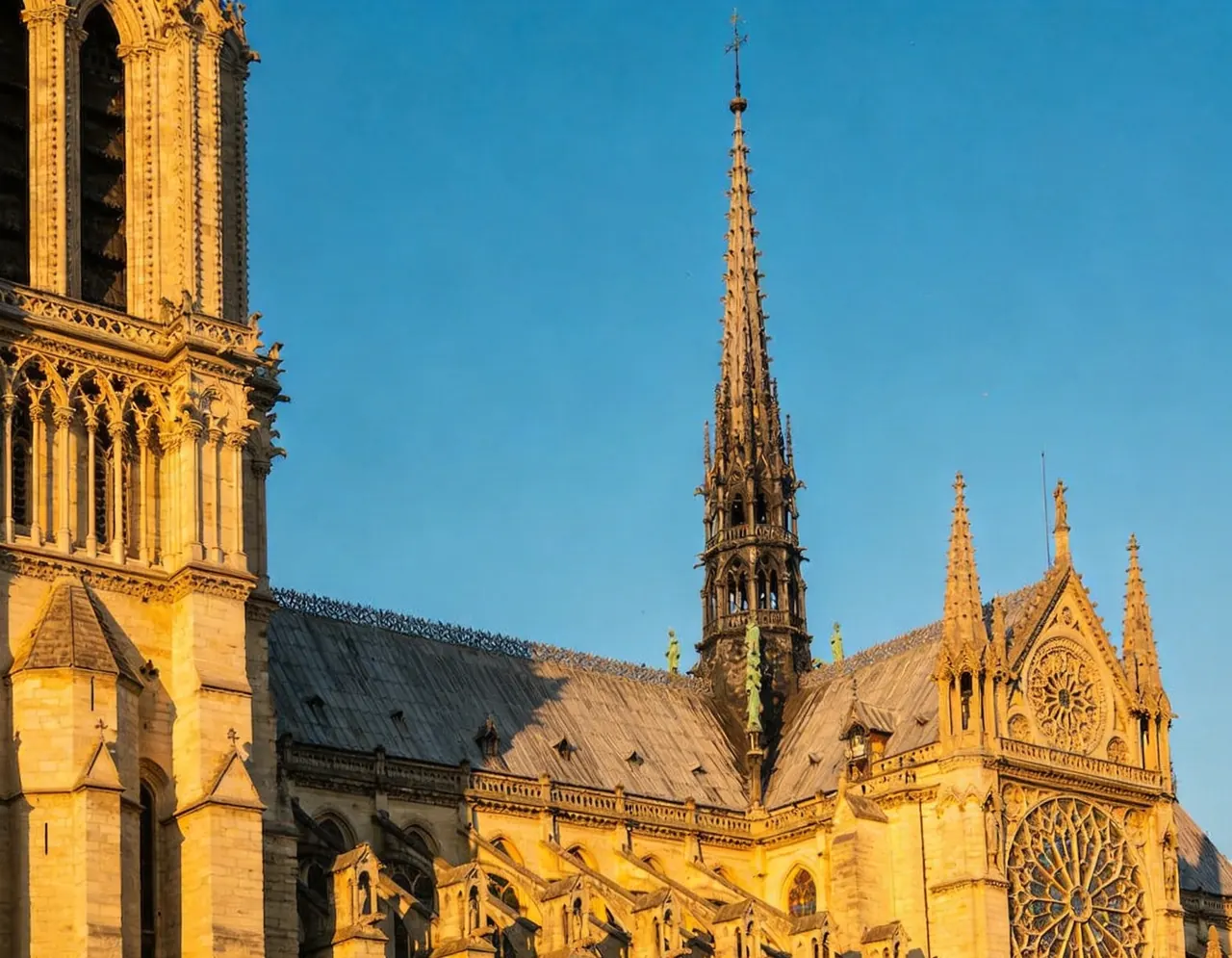 Notre Dame atmospheric destination scene for pet portraits