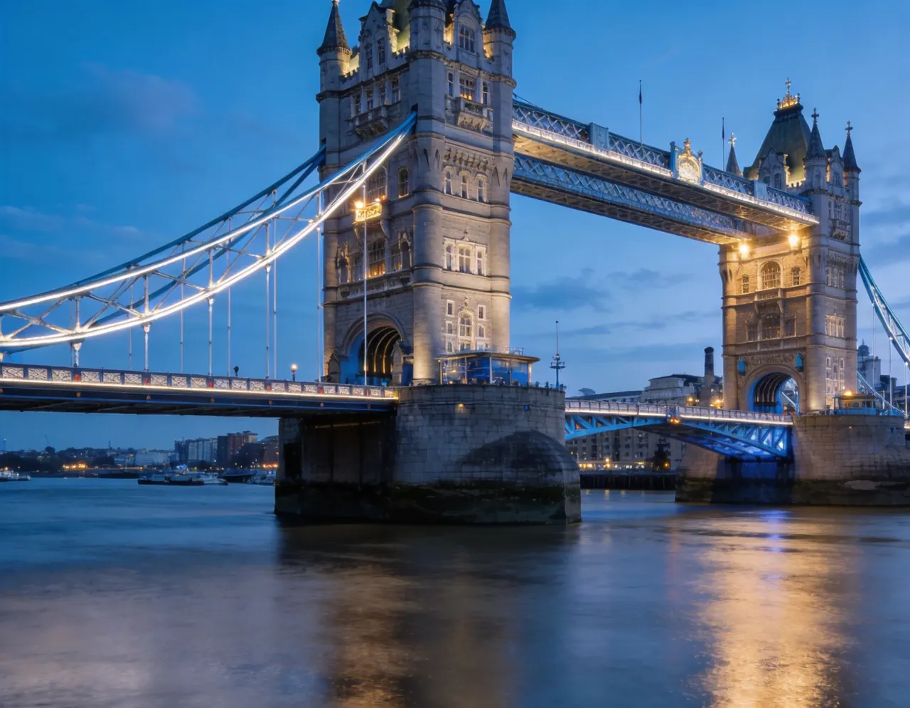 Tower Bridge atmospheric destination scene for pet portraits