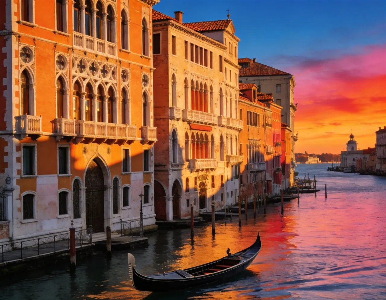 Venice Grand Canal dramatic travel backdrop for pets