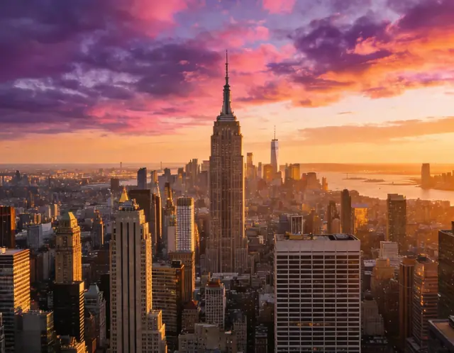 New York skyline pet travel photo